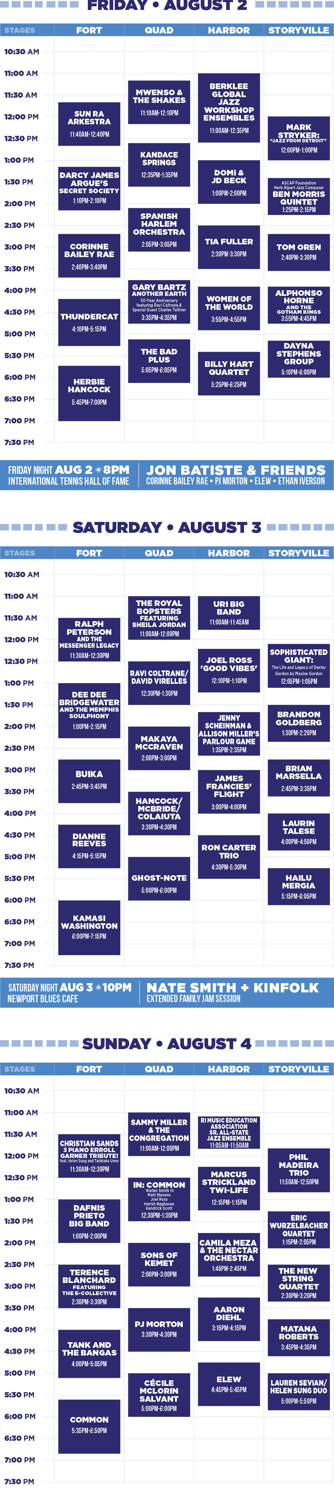 Newport Jazz Festival Schedule Cubes and App Are Here! Carolyn